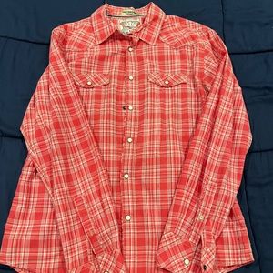 Jachs Red Plaid Button Down L Large